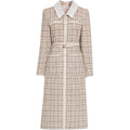 Robe intérieure élégante en tweed et dentelle à la française, coupe A-line pour - IVOIRART.COM