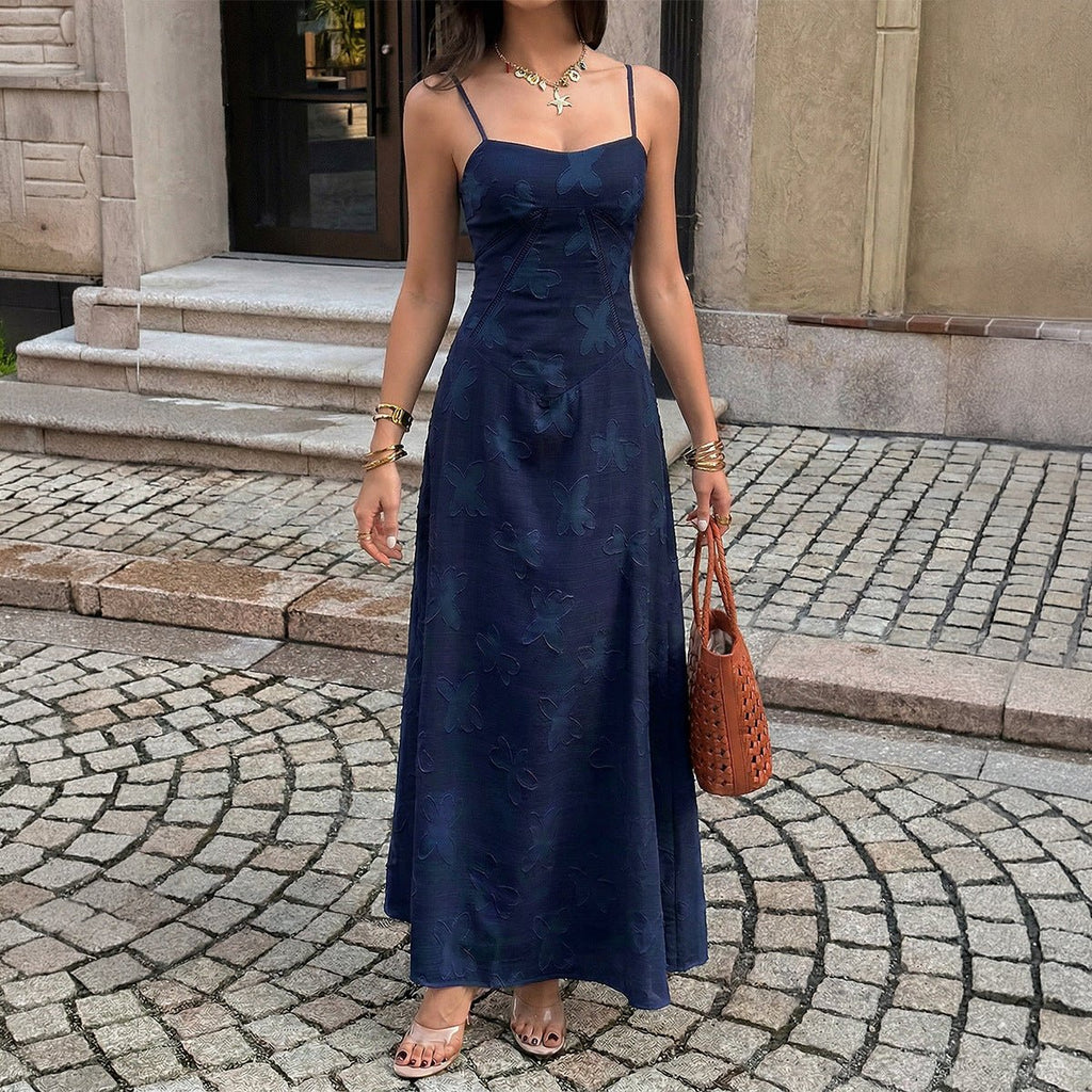 Robe Jacquard Avec Ceinture À La Taille Pour Femme Sculptant La Silhouette - IVOIRART.COM
