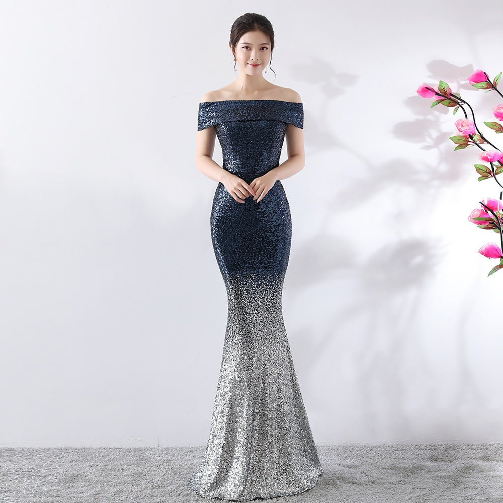 Robe longue affinante pour hôtesse de fête - Robe de soirée anniversaire chic!!! - IVOIRART.COM