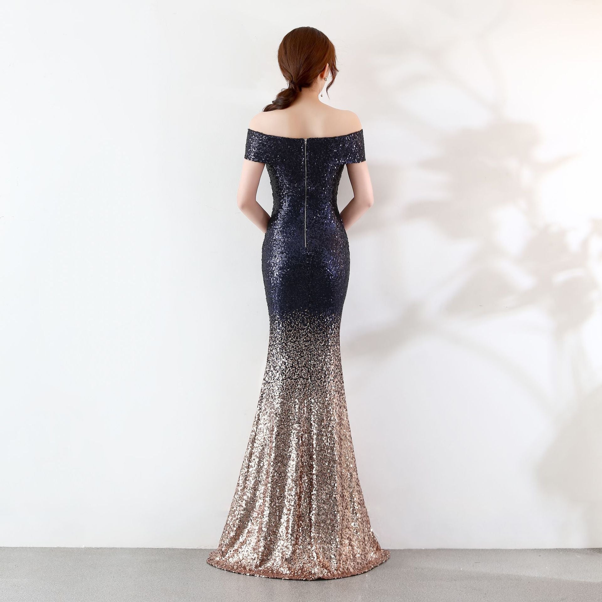 Robe longue affinante pour hôtesse de fête - Robe de soirée anniversaire chic!!! - IVOIRART.COM