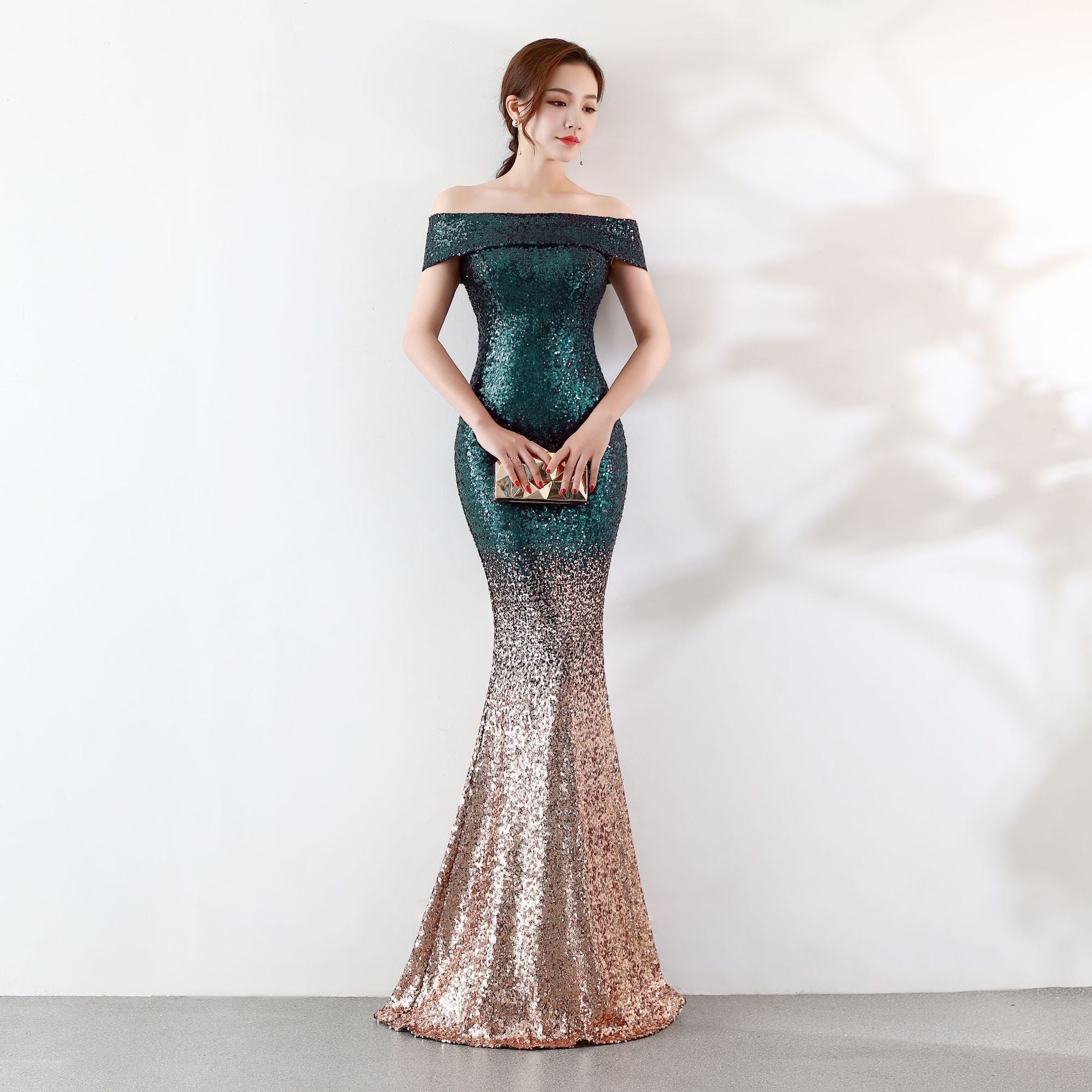 Robe longue affinante pour hôtesse de fête - Robe de soirée anniversaire chic!!! - IVOIRART.COM