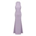 Robe maxi florale à col rond uni, style décontracté et élégance assurée - IVOIRART.COM
