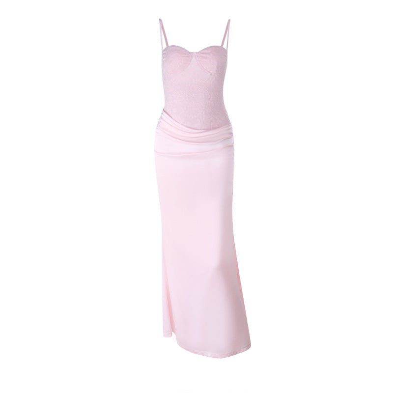 Robe Maxi Slim Moulante Sans Coutures, Entièrement Gérée, Meilleure Vente, Style Bretelles - IVOIRART.COM