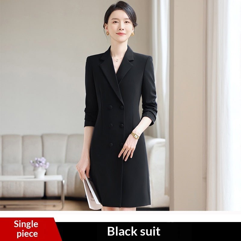 Robe-pull ajustée stretch mi-longue à manches longues pour toutes occasions - IVOIRART.COM