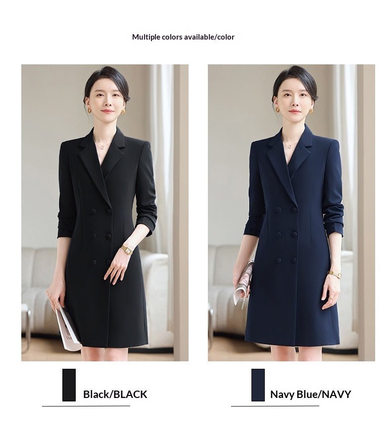Robe-pull ajustée stretch mi-longue à manches longues pour toutes occasions - IVOIRART.COM