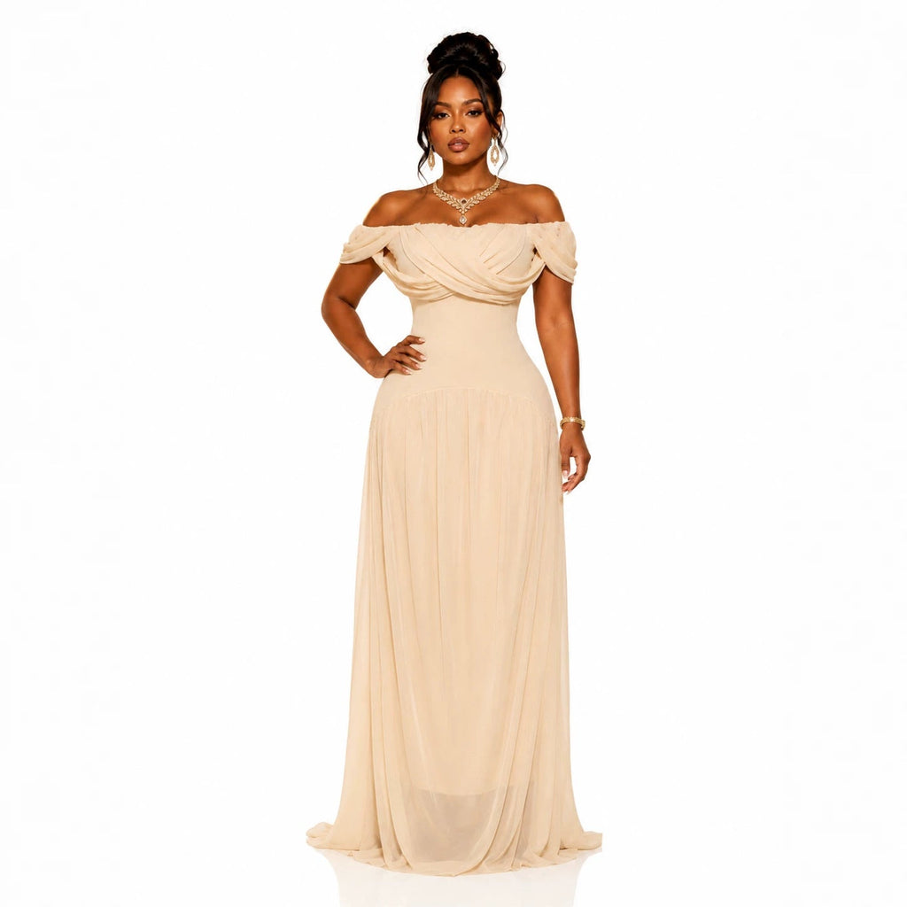 Robe sans manches amincissante et flatteuse pour toutes les silhouettes, élégante - IVOIRART.COM