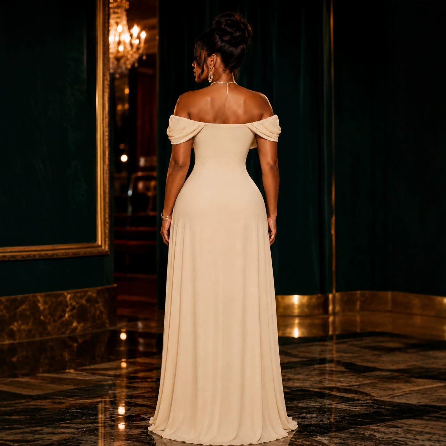 Robe sans manches amincissante et flatteuse pour toutes les silhouettes, élégante - IVOIRART.COM