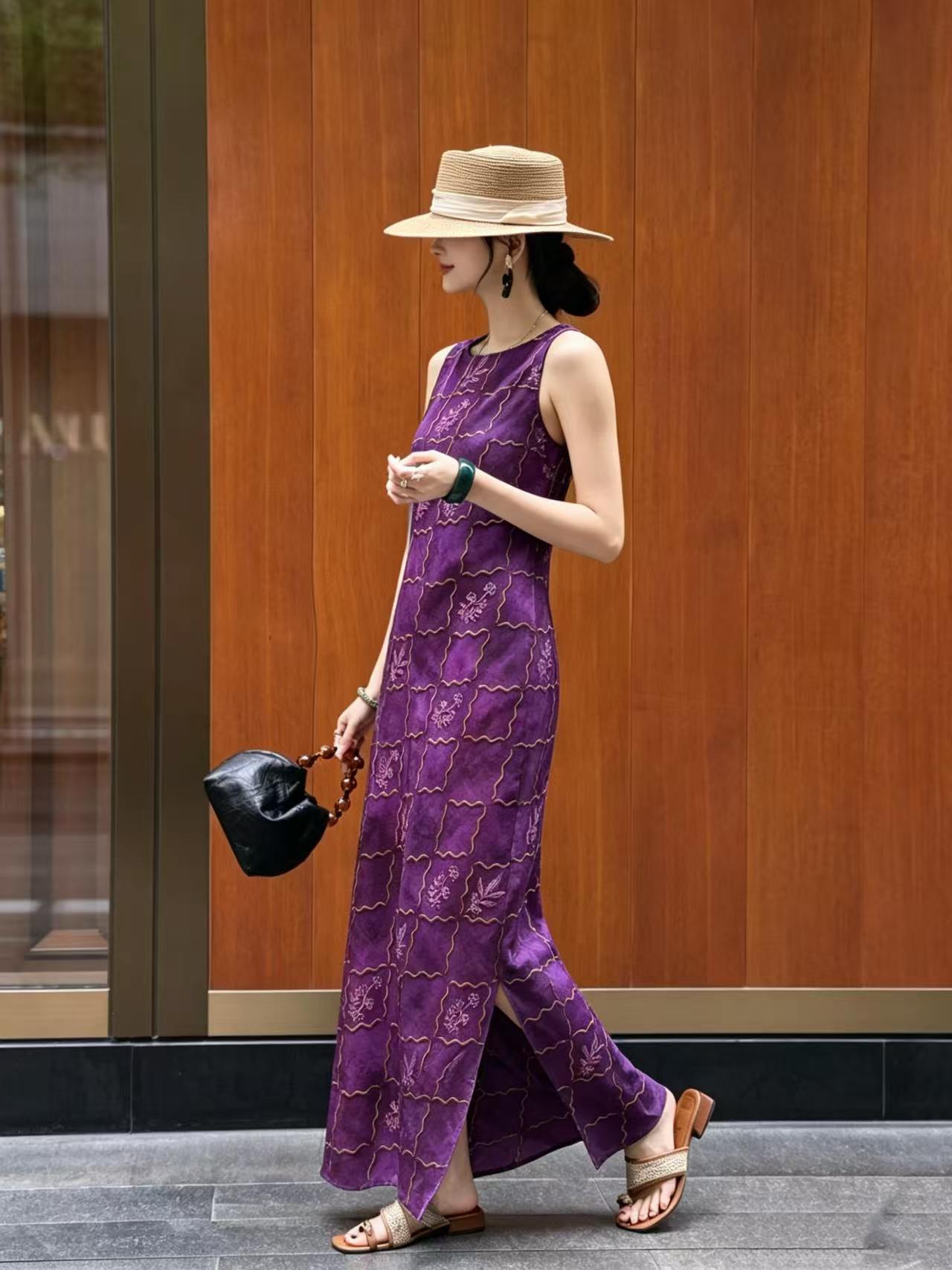 Robe sans manches élégante et décontractée pour femme, maxi taille S M L XL chic!!. - IVOIRART.COM