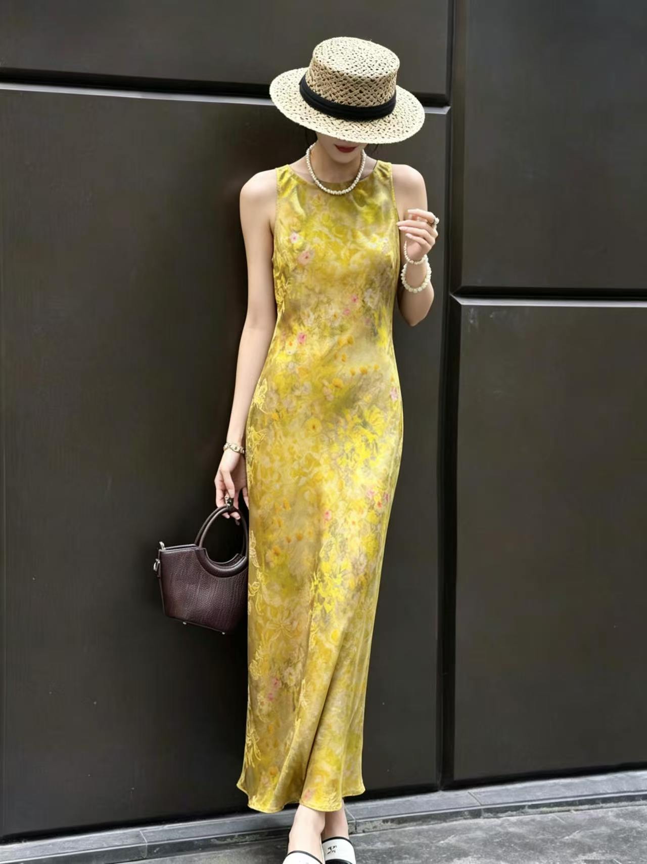 Robe sans manches élégante et décontractée pour femme, maxi taille S M L XL chic!!. - IVOIRART.COM