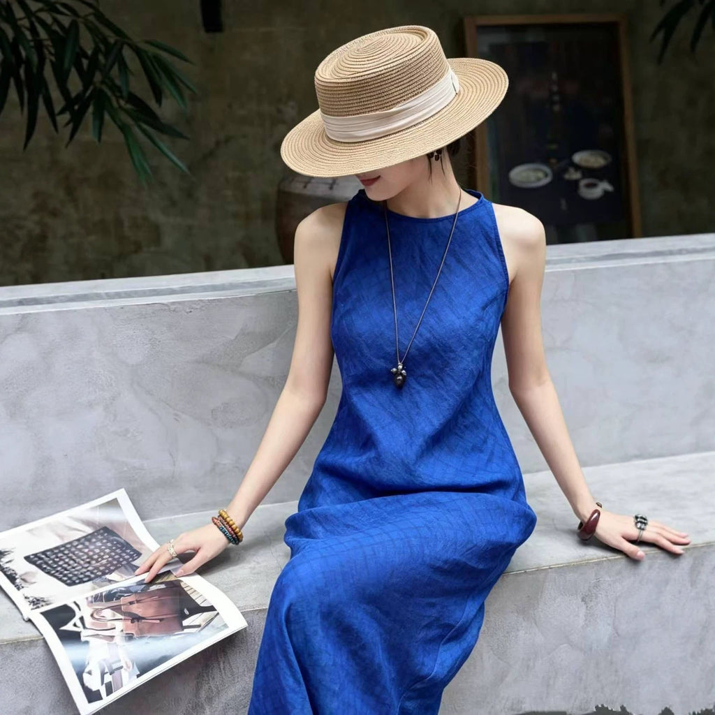 Robe sans manches élégante et décontractée pour femme, maxi taille S M L XL chic!!. - IVOIRART.COM