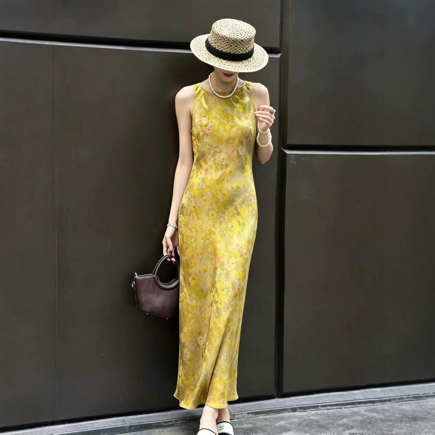 Robe sans manches élégante et décontractée pour femme, maxi taille S M L XL chic!!. - IVOIRART.COM