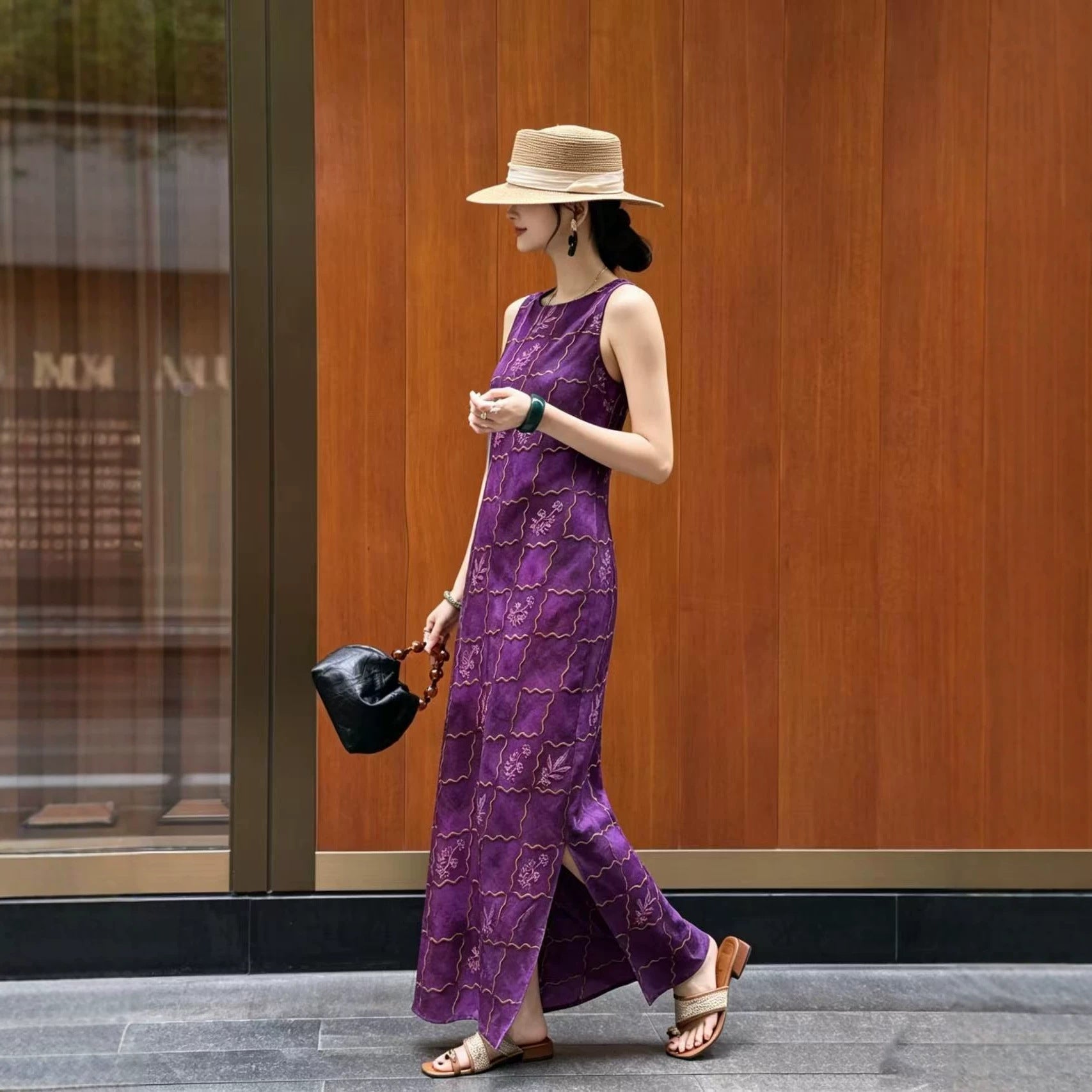 Robe sans manches élégante et décontractée pour femme, maxi taille S M L XL chic!!. - IVOIRART.COM