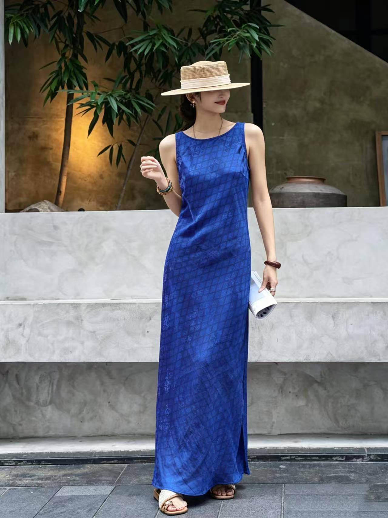 Robe sans manches élégante et décontractée pour femme, maxi taille S M L XL chic!!. - IVOIRART.COM