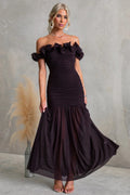 Robe Sexy Moulante En Maille Transparente Uni Printemps - Été Épaule Nue Vacances - IVOIRART.COM