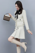 Robe tweed haut de gamme célébrité pour rendez-vous, élégante et de tempérament. - IVOIRART.COM