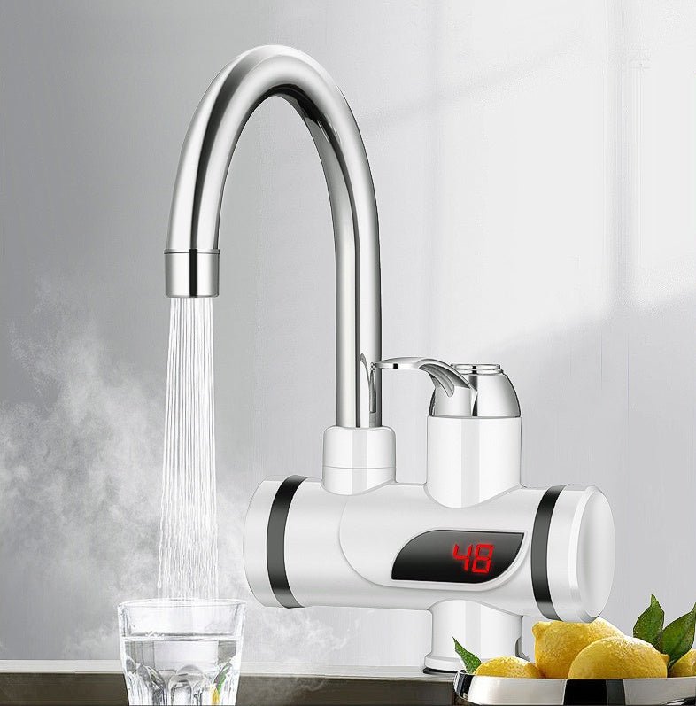 Robinet chauffe-eau instantané électrique - Mitigeur d'eau chaude en acier inox. - IVOIRART.COM
