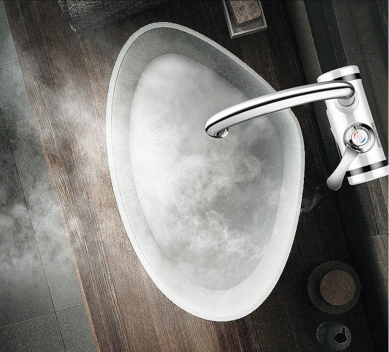 Robinet chauffe-eau instantané électrique - Mitigeur d'eau chaude en acier inox. - IVOIRART.COM