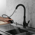 Robinet cuisine cuivre rotatif bec rétractable extractible, cartouche céramique XL - IVOIRART.COM