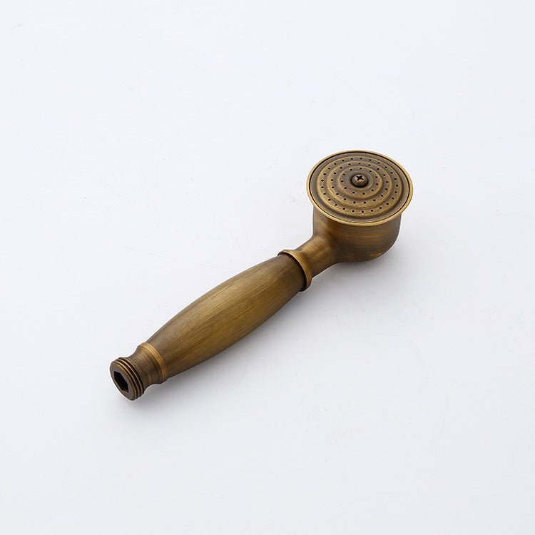 Robinet de baignoire en cuivre antique avec finition murale et fonction pluie - IVOIRART.COM
