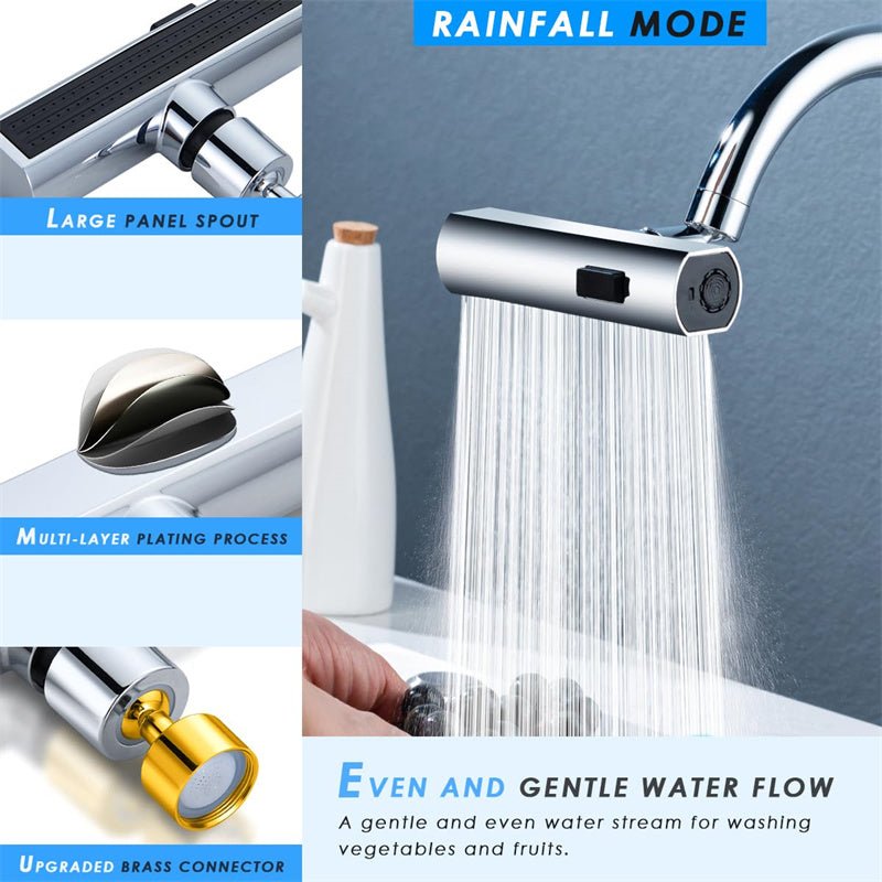 Robinet de Cuisine Cascade Universel Anti - éclaboussures Rotatif Multifonction 80 cm - IVOIRART.COM