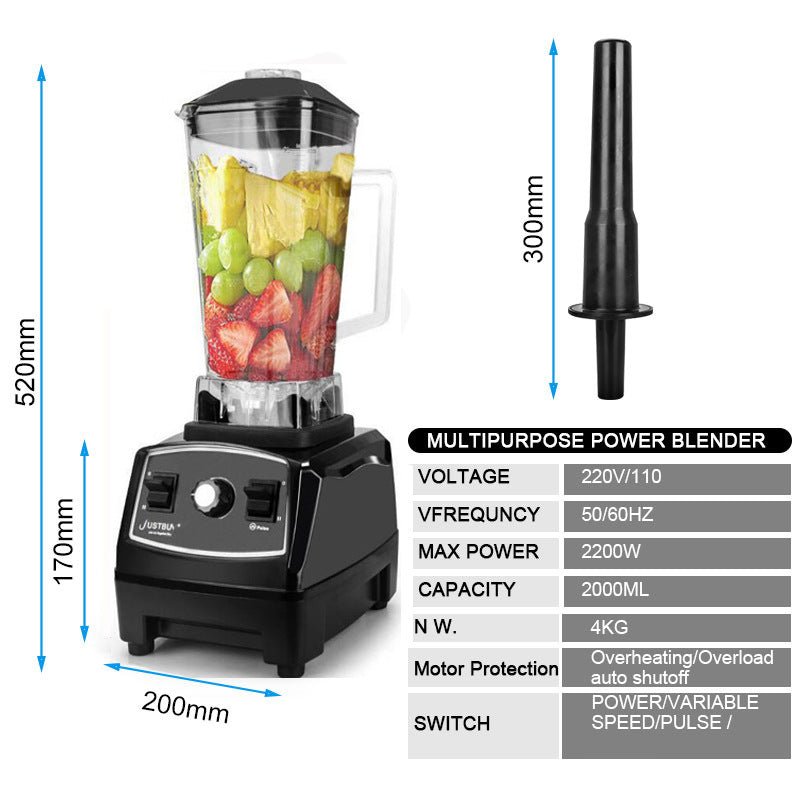 Robot Culinaire Mixeur Puissant 2200W avec Fonction Hachage et Glace Pilée - IVOIRART.COM