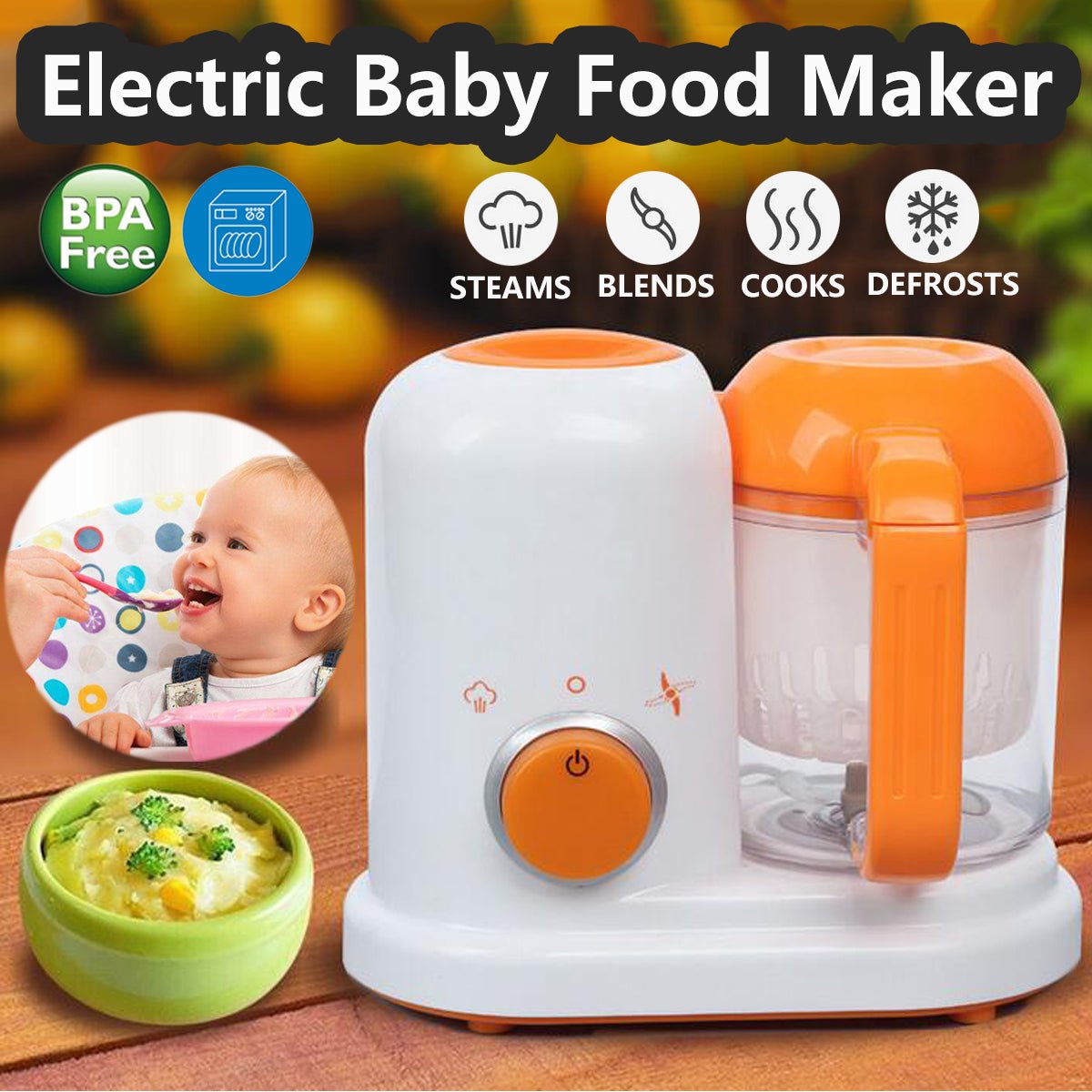Robot culinaire multifonction pour bébés, chauffe-milk, mixeur et cuisson - IVOIRART.COM