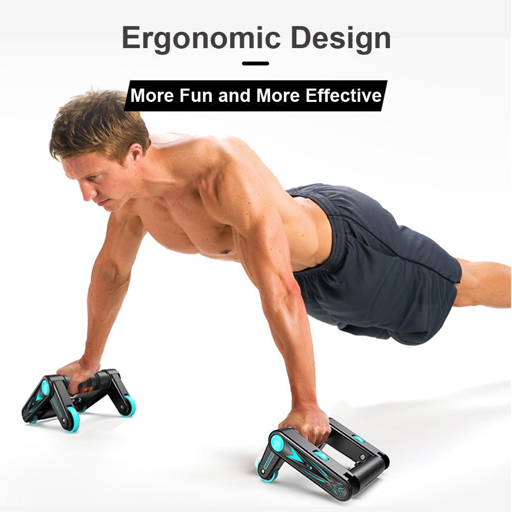 Roue abdominale pliable multifonctionnelle pour homme - équipement fitness maison - IVOIRART.COM
