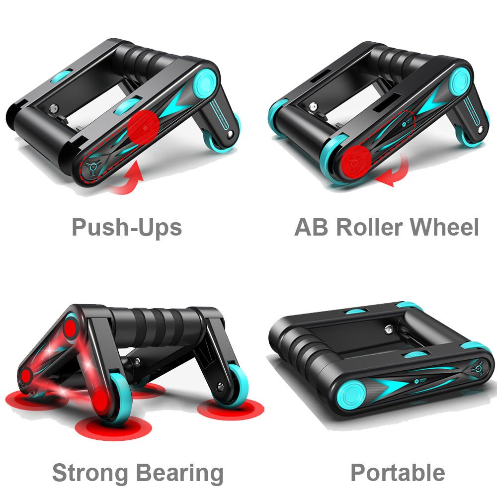 Roue abdominale pliable multifonctionnelle pour homme - équipement fitness maison - IVOIRART.COM