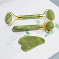 Rouleau de Massage avec Trois Ensembles de Massage en Jade Facial de Qualité - IVOIRART.COM