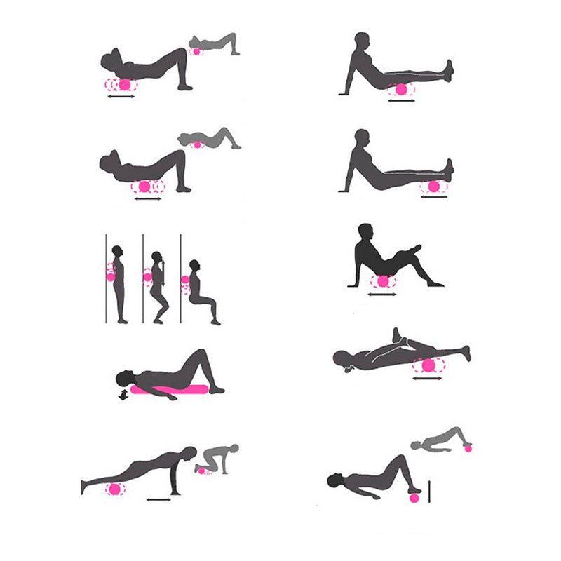 Rouleau en Mousse pour Yoga Polyvalent et Renforcement Musculaire, 30x10 cm - IVOIRART.COM