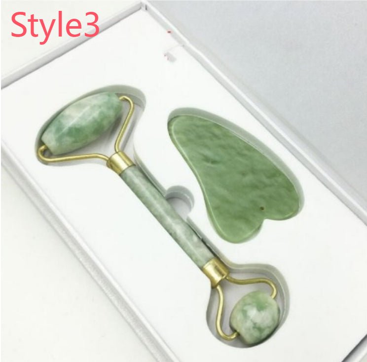 Rouleur de Jade pour Massage Facial Soulageant la Tension et Revitalisant la Peau - IVOIRART.COM