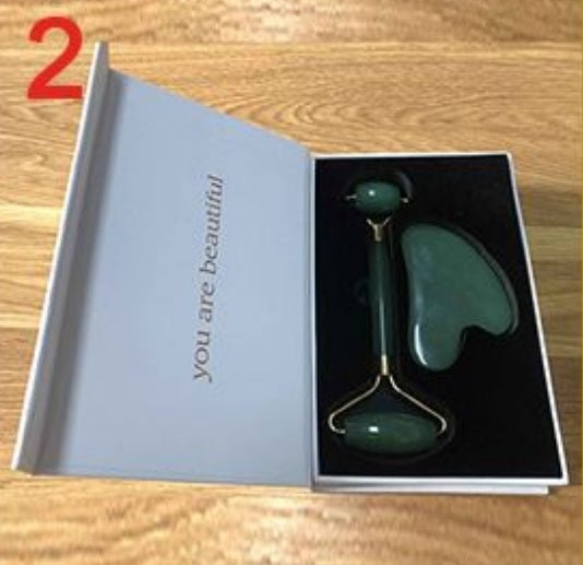 Rouleur de Jade pour Massage Facial Soulageant la Tension et Revitalisant la Peau - IVOIRART.COM