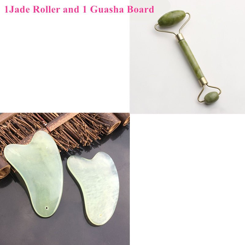 Rouleur de Jade pour Massage Facial Soulageant la Tension et Revitalisant la Peau - IVOIRART.COM