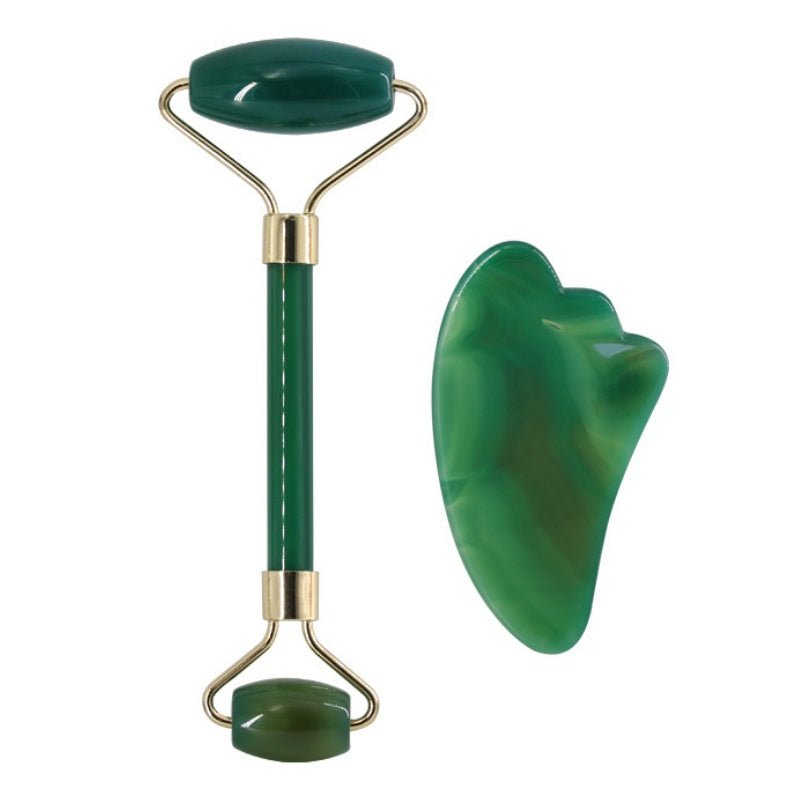 Rouleur de Jade pour Massage Facial Soulageant la Tension et Revitalisant la Peau - IVOIRART.COM