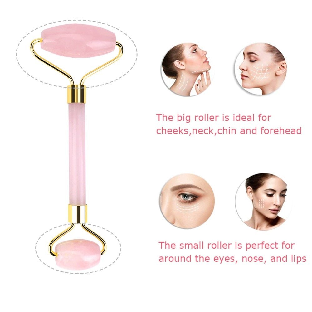Rouleur de Jade pour Massage Facial Soulageant la Tension et Revitalisant la Peau - IVOIRART.COM