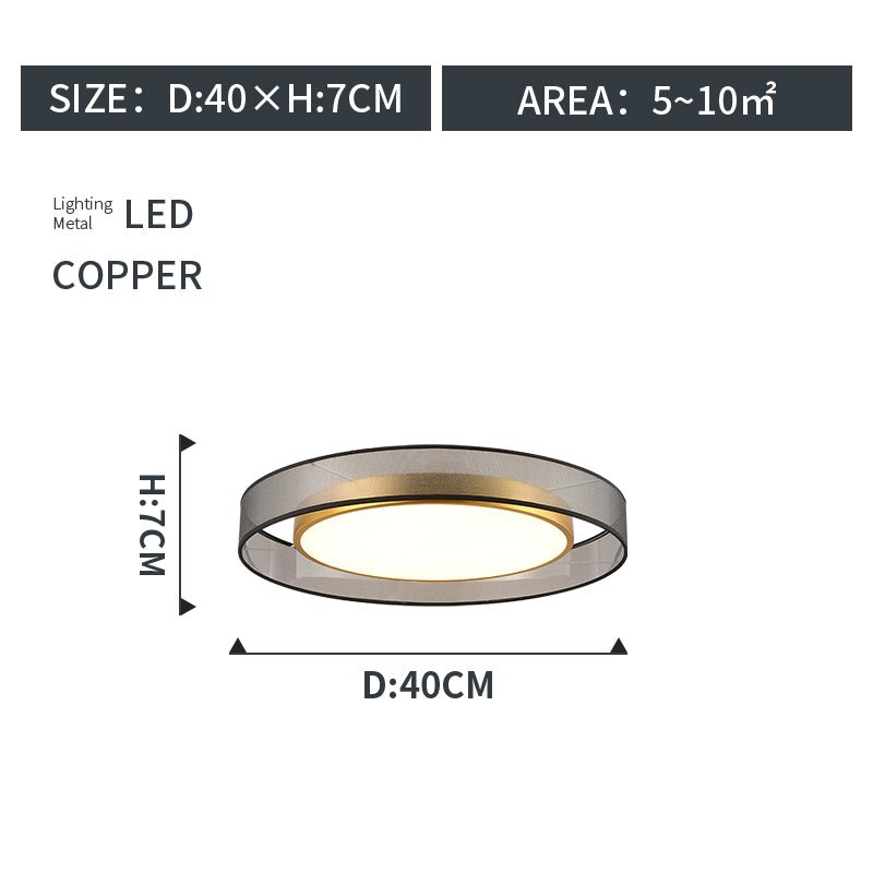 Round Living Room Ceiling Lamp - IVOIRART.COM