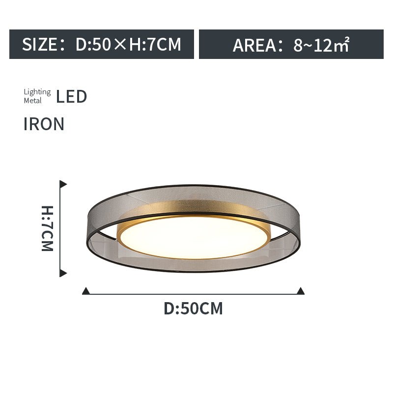Round Living Room Ceiling Lamp - IVOIRART.COM