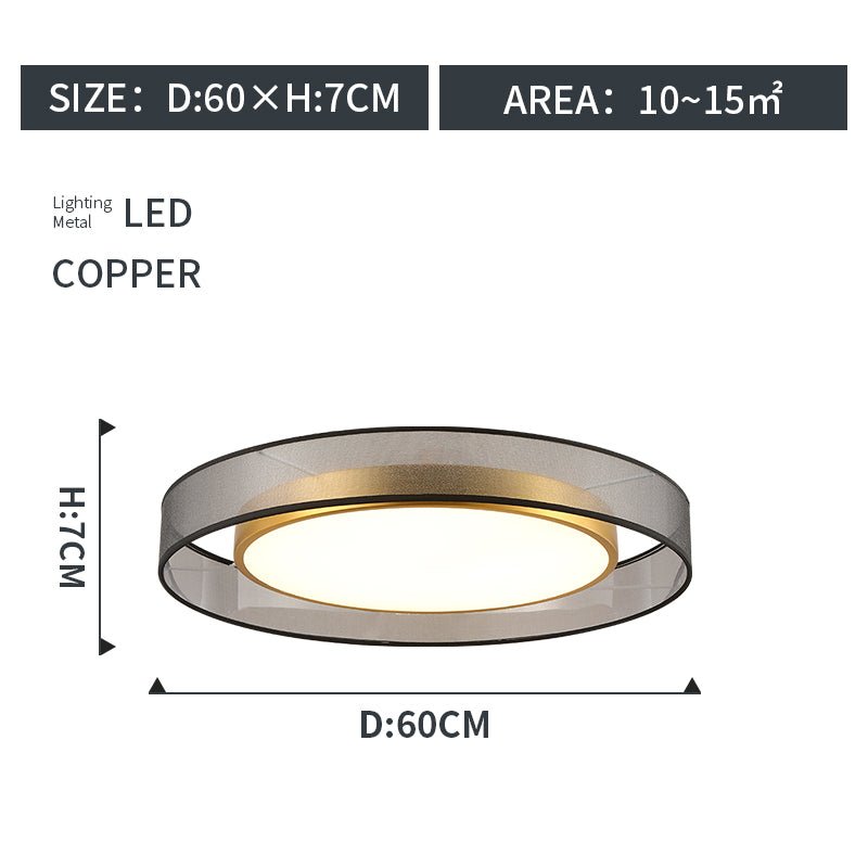 Round Living Room Ceiling Lamp - IVOIRART.COM