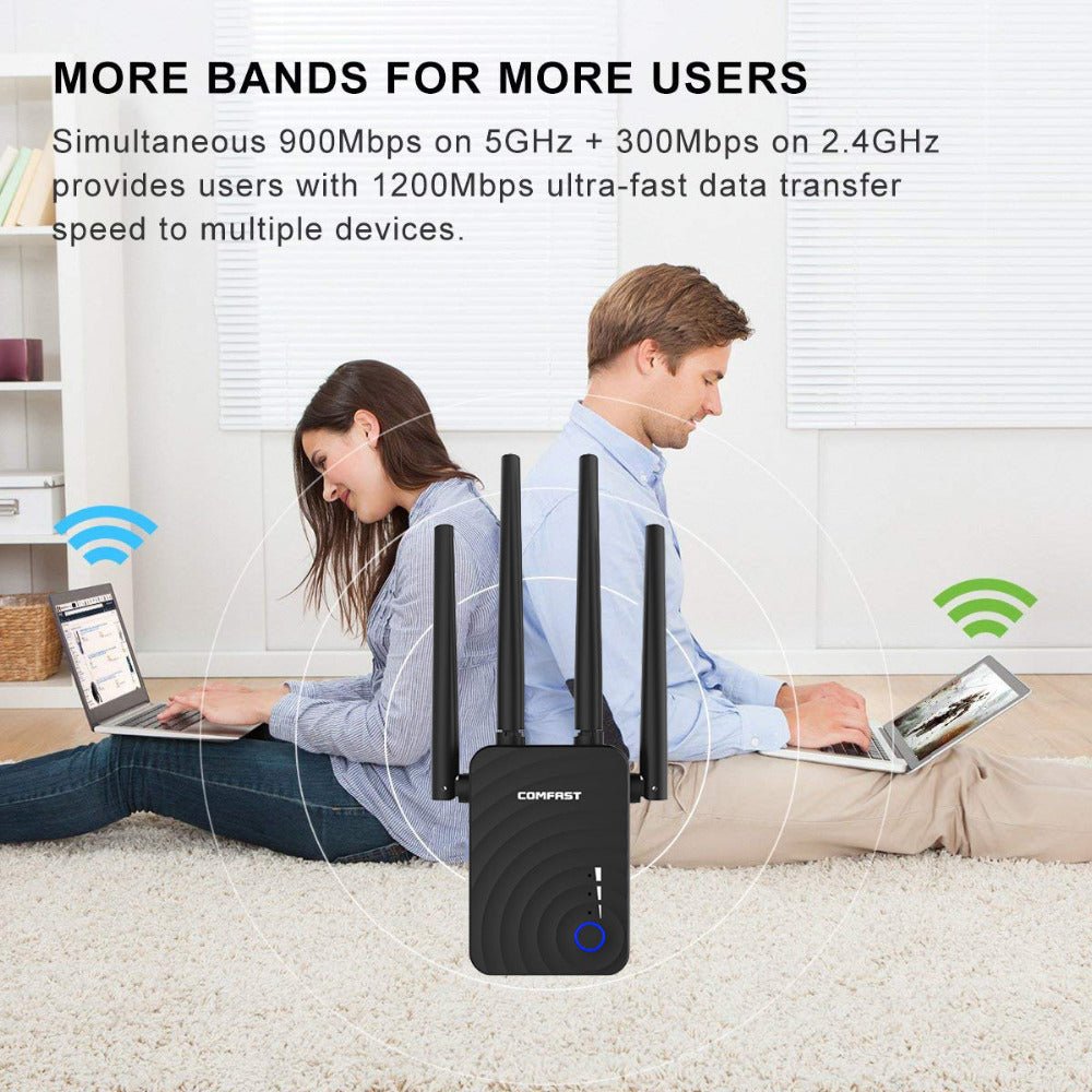 Routeur relais sans fil double bande 1200 mégabits avec haute performance - IVOIRART.COM
