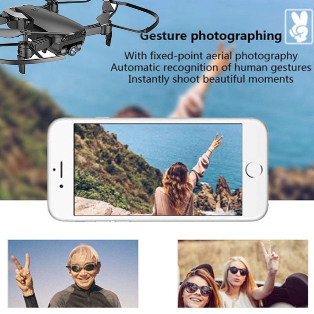 S163 Drone pliable double caméra 4 axes télécommande 13-15 min autonomie - Stable - IVOIRART.COM