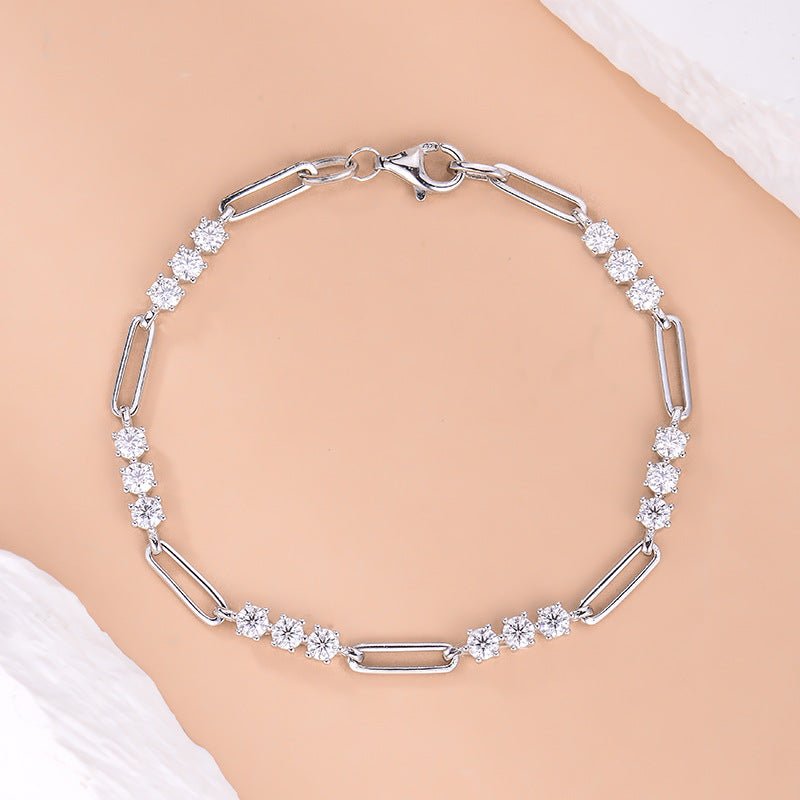 S925 Silver Plating Gold Clip Bracelet - IVOIRART.COM
