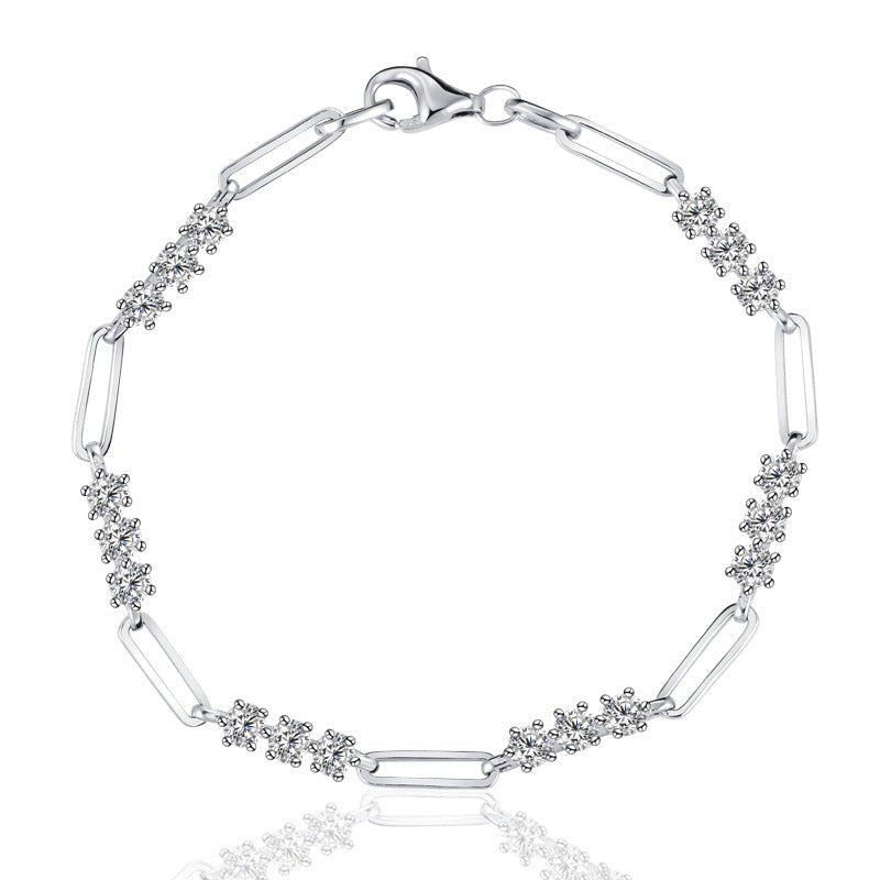 S925 Silver Plating Gold Clip Bracelet - IVOIRART.COM