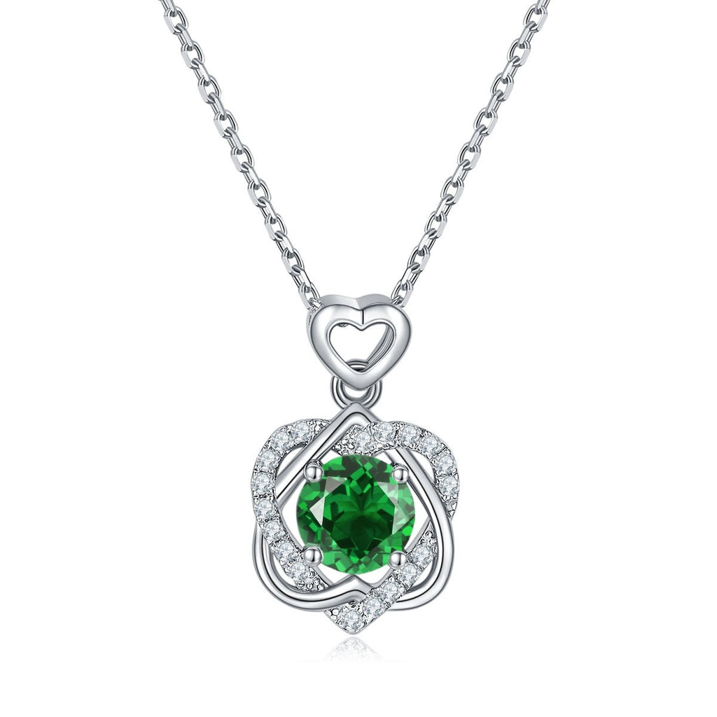 S925 Sterling Silver Heart Necklace, 1ct D-VVS1 Moissanite & Lab-Grown Gems, Platinum Plated 3g With GRA Certificate Gift Box - IVOIRART.COM
