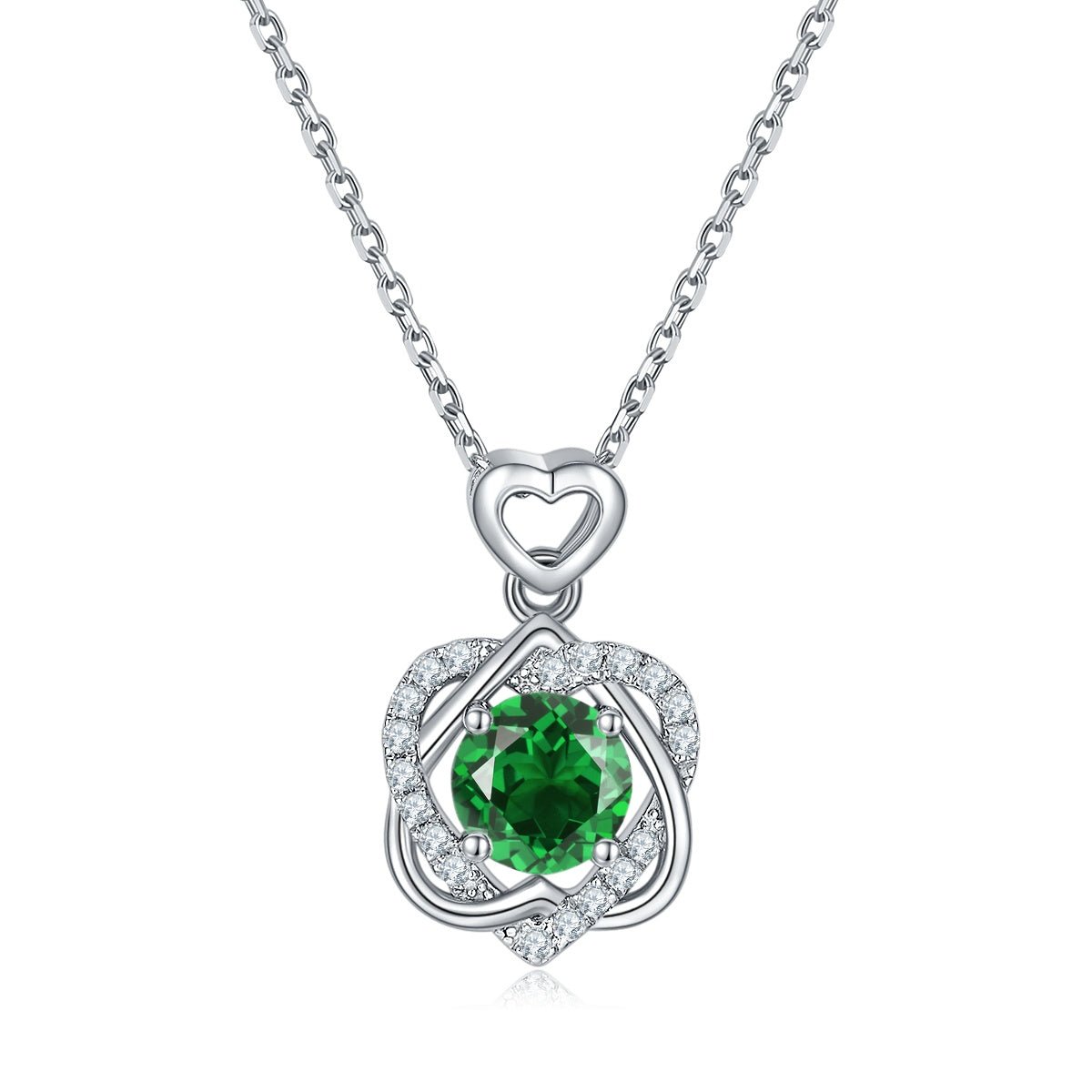 S925 Sterling Silver Heart Necklace, 1ct D-VVS1 Moissanite & Lab-Grown Gems, Platinum Plated 3g With GRA Certificate Gift Box - IVOIRART.COM