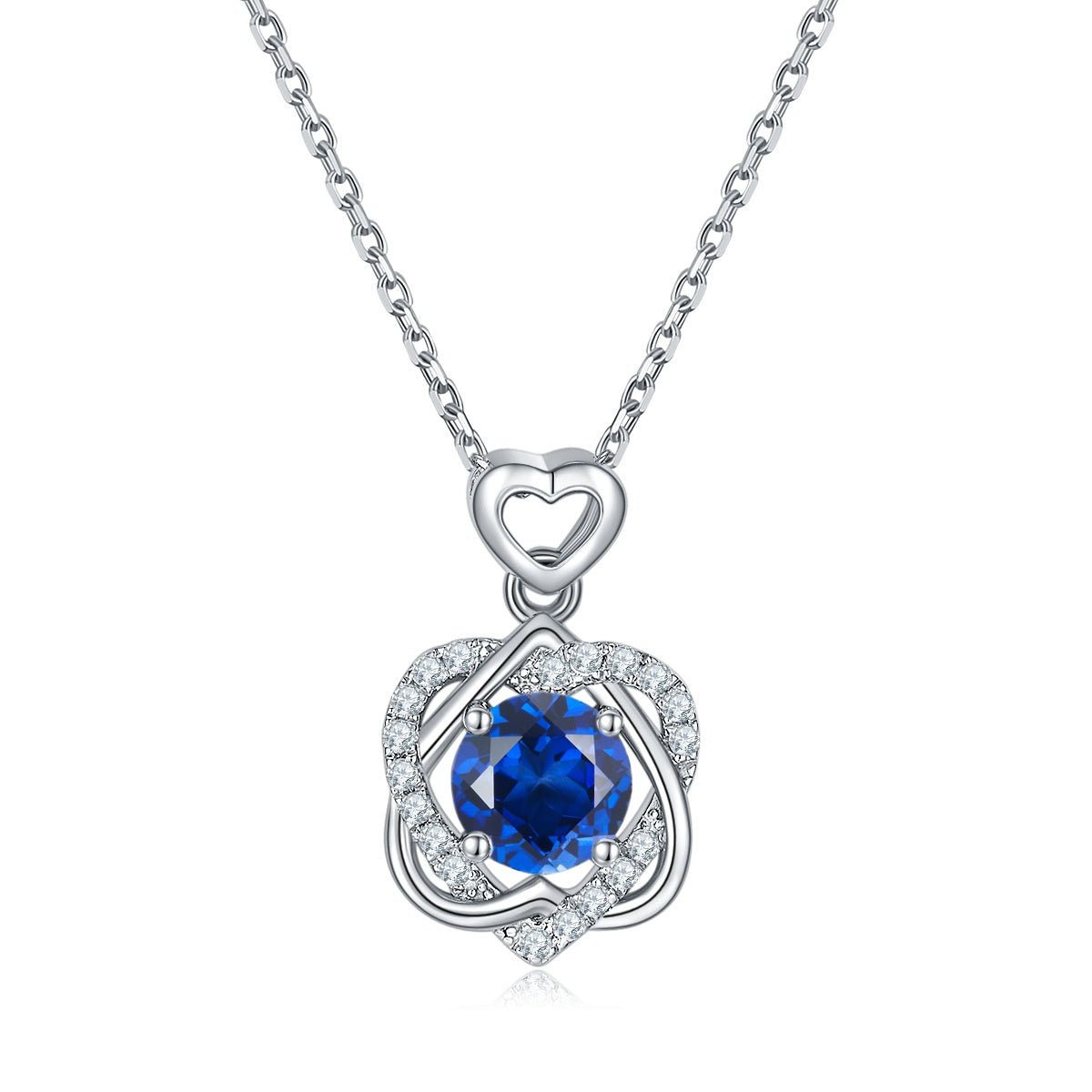 S925 Sterling Silver Heart Necklace, 1ct D-VVS1 Moissanite & Lab-Grown Gems, Platinum Plated 3g With GRA Certificate Gift Box - IVOIRART.COM