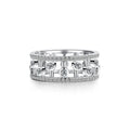 S925 Sterling Silver Ring European And American Full Diamond - IVOIRART.COM