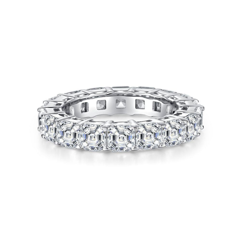 S925 Sterling Silver Ring European And American Full Diamond - IVOIRART.COM