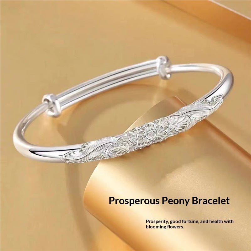 S999 Bracelet Femme Argent Sterling 25g/35g - Motifs porte-bonheur cartoon modele - IVOIRART.COM
