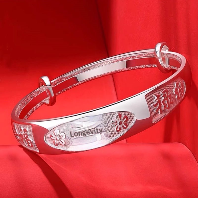 S999 Bracelet Femme Argent Sterling 25g/35g - Motifs porte-bonheur cartoon modele - IVOIRART.COM
