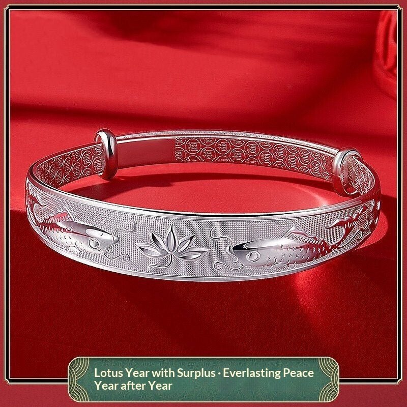 S999 Bracelet Femme Argent Sterling 25g/35g - Motifs porte-bonheur cartoon modele - IVOIRART.COM